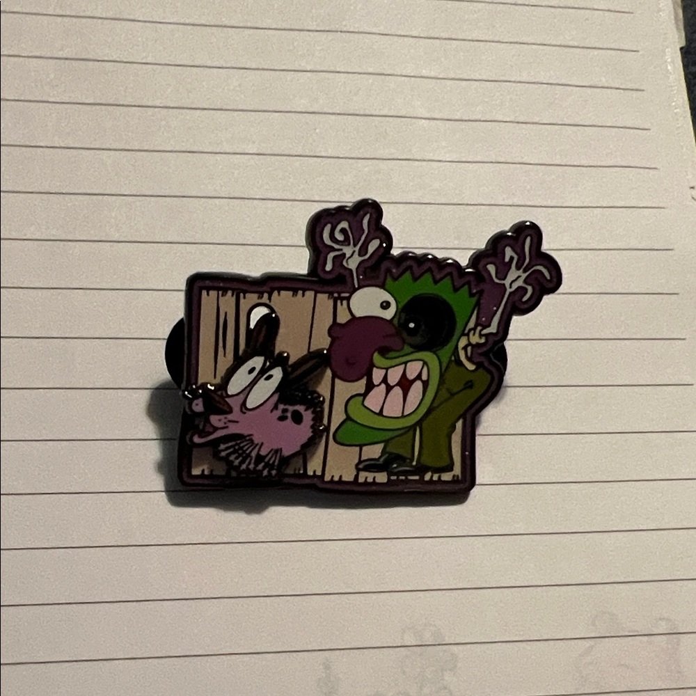 Hot Topic Cartoon Character Enamel Pin - Purple and Green